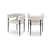 Meridian Furniture Lavina Taupe Vegan Leather Dining Chair (Set of 2)