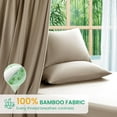 thumbnail image 2 of 100% Viscose Derived from Bamboo_Sheets King Size, Ultra Breathable & Cooling Bed Sheets for Hot Sleepers, Hotel Luxury Silky Bedding Sheets, 16" Deep Pocket - 4PC (Simply Taupe,King), 2 of 18