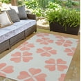 thumbnail image 3 of Simply Daisy 3' x 5' Sunwashed Red Lucky Patch St. Patrick's Day Chenille Indoor/Outdoor Rug, 3 of 4