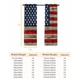 thumbnail image 6 of Fsddascl Vintage American Flag Blackout Curtains for Bedroom/Living Room, Thermal Insulated Kitchen Curtains, Blue Star Red Striped Wooden Grommet Darkening Window Treatment Drapes 42"x63"x2, 6 of 6