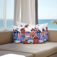 thumbnail image 5 of Waterproof Throw Pillow Covers Set of 2, 20x12 Inch American Flag Decorative Pillowcases Outdoor Pillow Slip Cushion Covers Set for Couch Tent Spring Garden Floral Birds House, 5 of 7