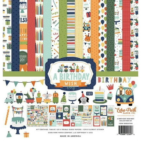 UPC: 0793888125896 | Echo Park A Birthday Wish Boy Collection Kit