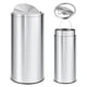 thumbnail image 1 of Garvee bote de basura de acero inoxidable con tapa basculante y cubeta interior removible, diseño plateado ideal para oficina, cocina, baño o espacios del hogar, 1 of 8