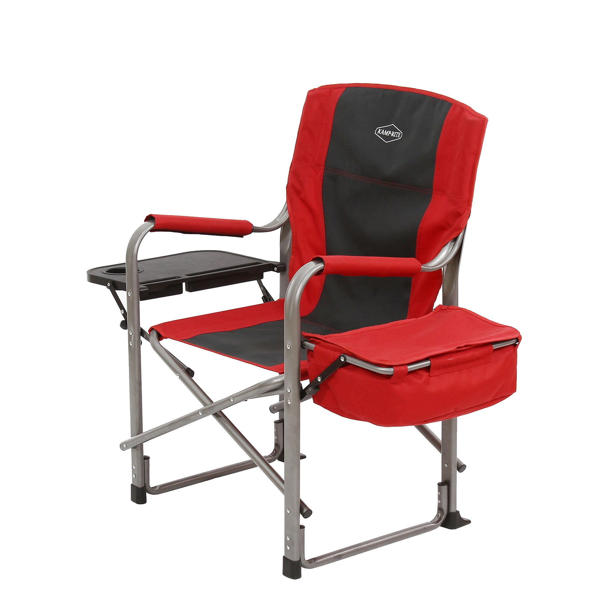 Kamp Rite Outdoor Camp Folding Director S Chair With Side Table Cooler Red