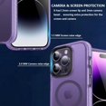 thumbnail image 4 of Magnetic Case for iPhone 14 Pro Max Phone Case Compatible with MagSafe Shockproof Protection Slim Translucent Matte Cover for iPhone 14 Pro Max 6.7" - Purple, 4 of 7