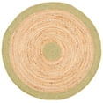 thumbnail image 2 of SAFAVIEH Braided Carina Bordered Reversible Area Rug, Green/Natural, 5' x 5' Round, 2 of 11