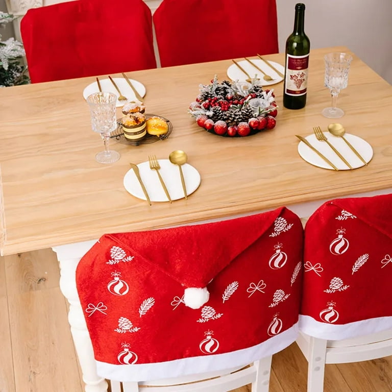 2PCS Christmas Chair Cover Xmas Dining Chair Covers for Kitchen Dining Seat Christmas Home Decor Walmart