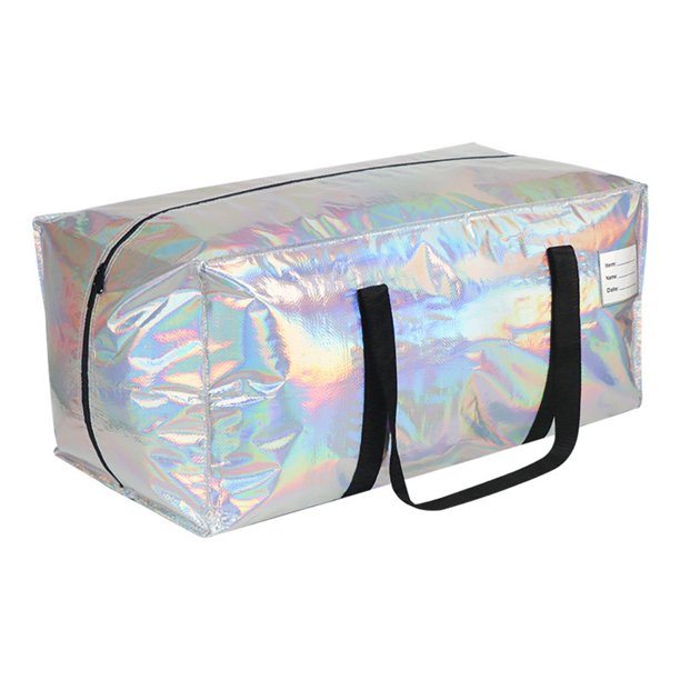 Bolsa de mudanza Bolsa tejida con cremallera Gran capacidad de almacenamiento Bolsa de mudanza reforzada Bolso de mano de PE