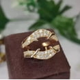thumbnail image 2 of 14K Yellow Gold Plated 2Ct Round Cut Lab Created Diamond Women's Wedding Enhancer Band Ring, 2 of 5