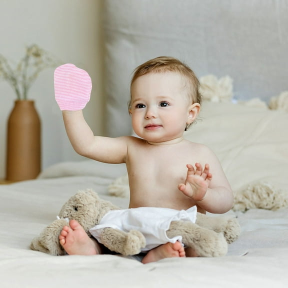 GAXIRE 1 Pair Hand Mitts for Newborn Pink Cotton Warmth Protection Gloves for Toddlers