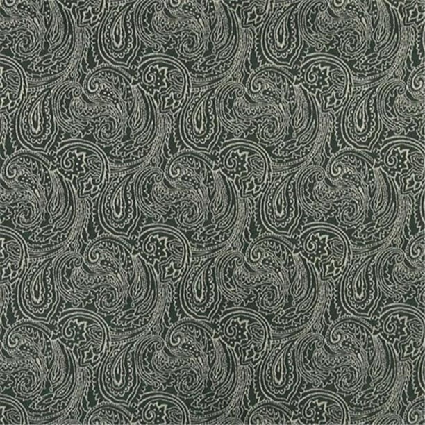 Designer Fabrics B628 54 in. Large Vert- Traditionnel Paisley Jacquard Tissu de Rembourrage Tissé