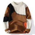 thumbnail image 3 of Suéteres coreanos Harajuku para hombre, suéteres gruesos y cálidos para Navidad para hombre, moda Otoño Invierno 2024, suéter de lana de lujo de alta gama para hombre, 3 of 4