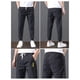 thumbnail image 5 of Pantalones casuales de moda para hombre, con bolsillos y tobillos, color liso, cintura elástica y cordón ajustable., 5 of 6