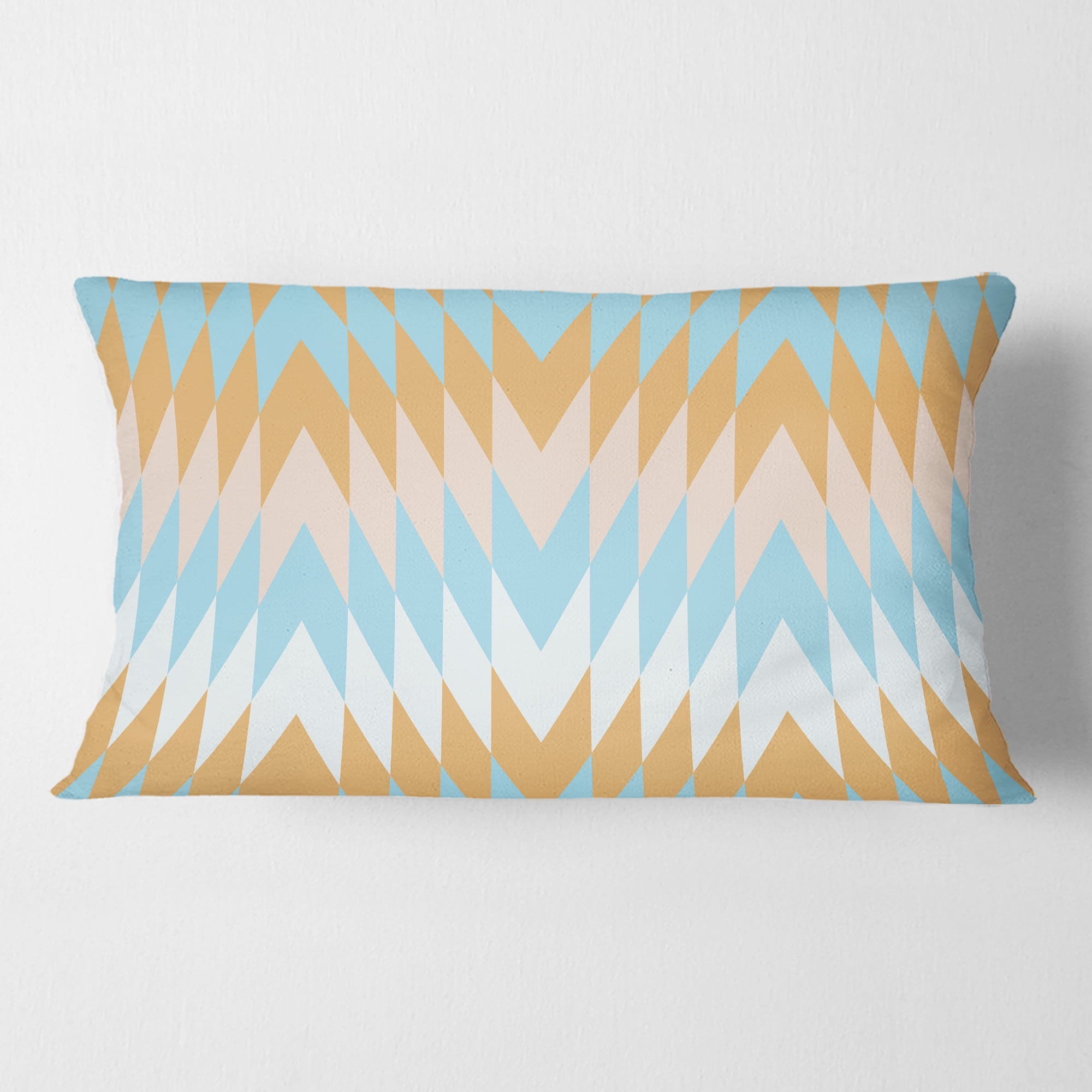 Designart Retro Abstract Design VI' Mid-Century Modern Throw Pillow - 12x20