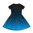 thumbnail image 4 of XADYUY Girls Summer Dress Size 14-16 Casual A-Line Short Sleeve Girls Tshirt Dresses Gradient Crew Neck Sundresses Swing Dresses with Pockets,9-10Years,Royal Blue, 4 of 5