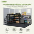 thumbnail image 3 of Patiowell 6'x10' Resin Storage Shed, Lockable Door & Window, Durable All-Weather Outdoor Shed for Garden & Tool Storage, Light Gray, 3 of 9