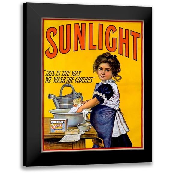 Unknown 12x14 Black Modern Framed Museum Art Print Titled - Sunlight Soap