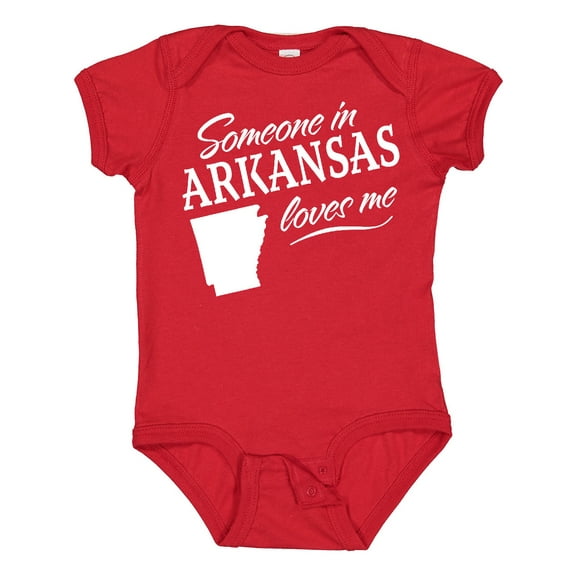 Inktastic Someone in Arkansas Loves Me Boys or Girls Baby Bodysuit
