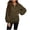 Army Green, variant on Fesfesfes Women Sweaters Plus Size Casual V-Neck Loose Solid Pocket Long Sleeve Tops Women Sweaters Blouse Tops on