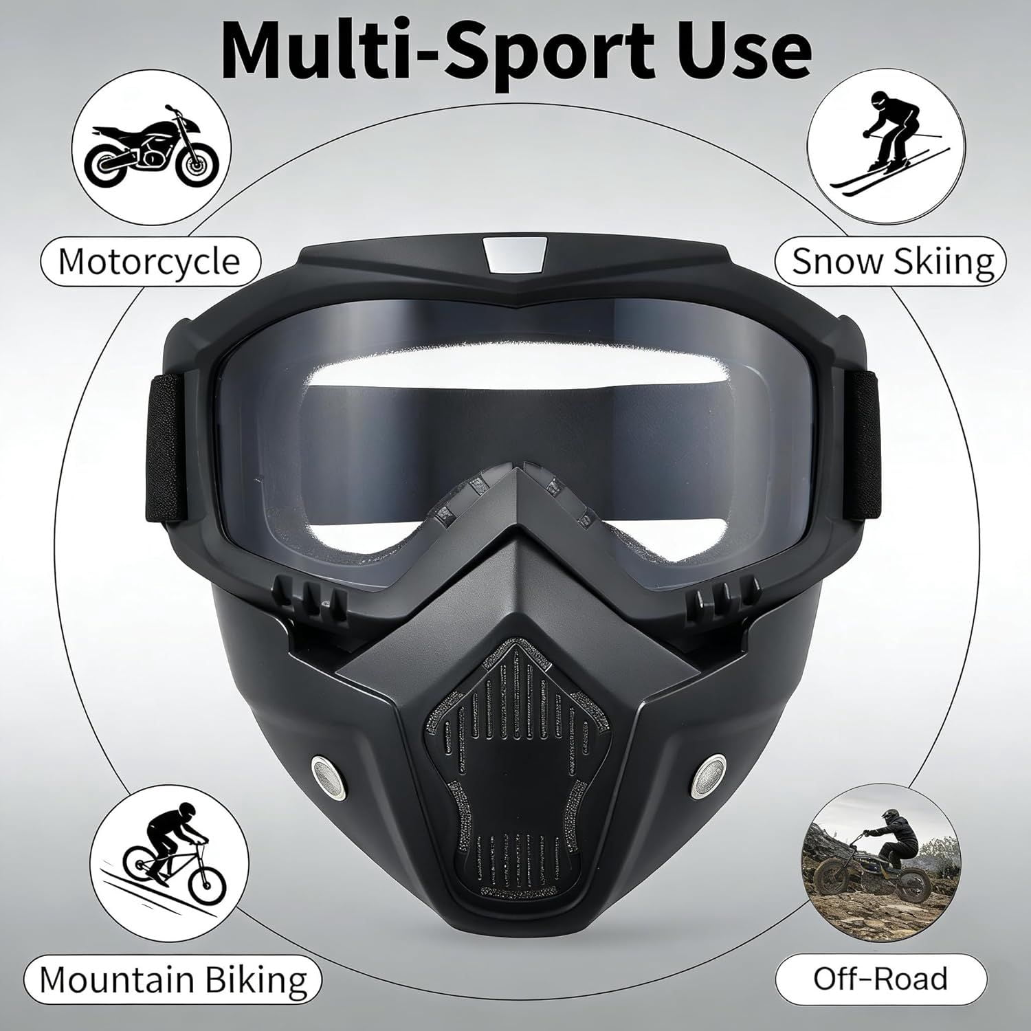 Tactical Skeleton Paintball Mask with Skull Design for Airsoft and Cosplay