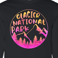 thumbnail image 4 of Inktastic Glacier National Park Montana Pink Mountains Long Sleeve T-Shirt, 4 of 5