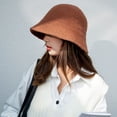 thumbnail image 3 of Women Fashion Autumn Winter Hip Hop Warmer Felt Wool Hat Warm Hats Fishing Cap Bucket Hat BLACK, 3 of 8