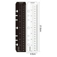 thumbnail image 2 of 4 Pcs Plastic Page Marker Snap-in Bookmark Ruler Binder Ruler for A5 A6 Size 6-Hole Notebook Filler - Clear and Black, 2 of 7