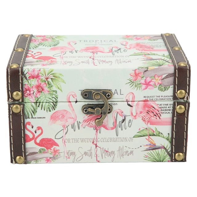Jewelry Box, Exquisite Pattern Wooden Jewelry Box For Living Room For