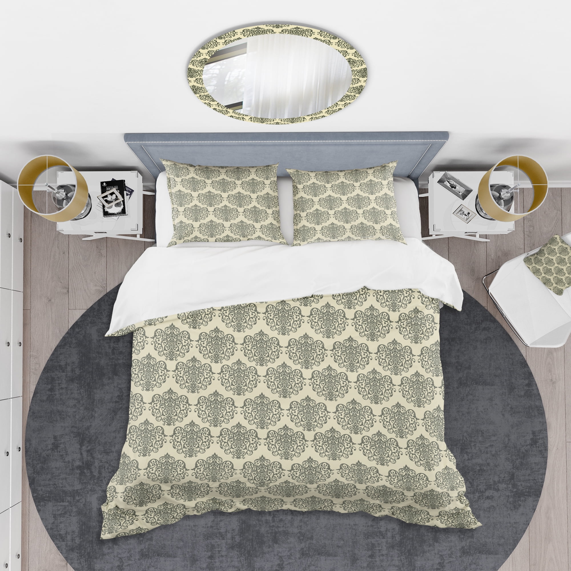 Designart 'Abstract Design Retro Pattern III' Mid-Century Modern Duvet Cover Set