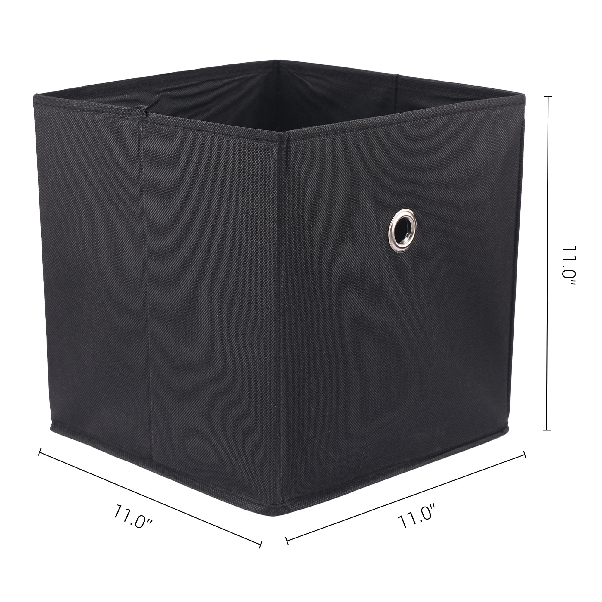 Unique Bargains Fabric Storage Bin for Shelves Closet Black 11*11*11in