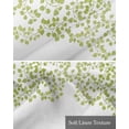 thumbnail image 6 of Green Leaves Linen Curtain Valance for Bedroom/Bathroom/Kitchen/Office/Living/Dining Room Window,Botanical Plant Spring Summer White Pocket Topper Drapes Decorative Cafe Drapery Panel 42"x18", 6 of 6