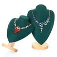 thumbnail image 4 of Model Bust Show Exhibitor Velvet Jewelry Display Necklace Pendants Mannequin Jewelry Stand Organizer 3 Colors black M, 4 of 6