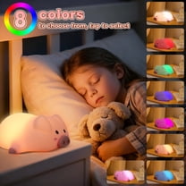 Night Light for Kids Squishy Silicone Cute Animal Lamp,Dimmable Rechargeable Touch Nightlight for Nursery,Bedside,Kids Room Decor,Perfect Gift for Girls & Boys