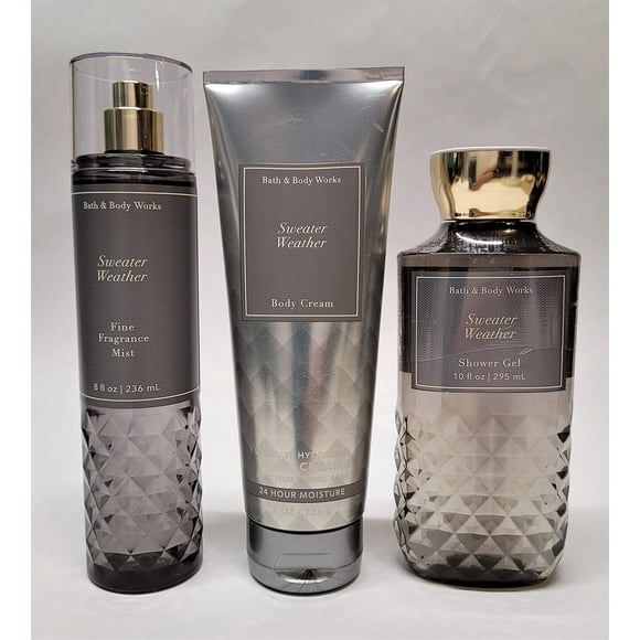 Body Works Chandail Weather 3 Pcs Bundle - Brume Parfumée Fine, Crème Hydratante Ultime et Gel Douche