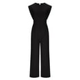 thumbnail image 4 of Tnhcen Women's Spring Autumn Jumpsuit Stretchy Straight Leg Office Wear Elegant Jumpsuit with Pockets Lightweight Career Chic for Women S-2XL, 4 of 6