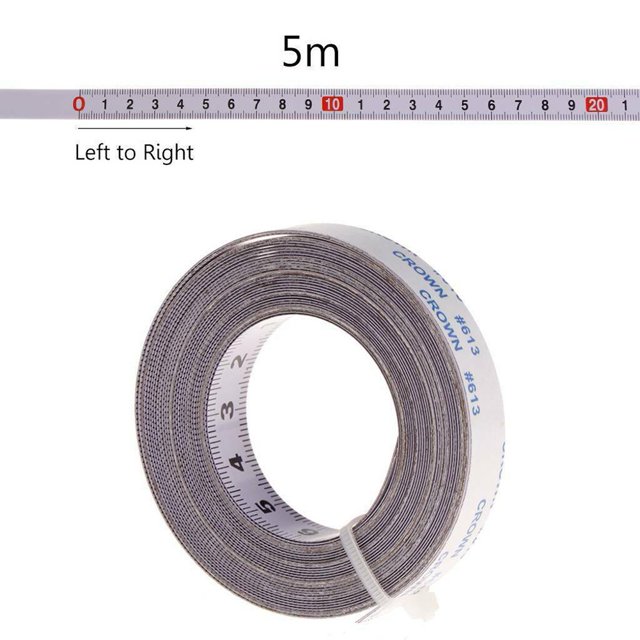 1-5M Self Adhesive Metric Miter Track Tape Measure Scale Ruler Woodworking Tools