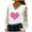White-Shirts, variant on Women's Valentines Day Shirts Sweet Love Heart Graphic Tees Work Lace Long Sleeve Blouse V Neck Tunic T-shirt Tops Valentines Day Gifts