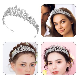 GJSYRH Girls Gold Princess Rhinestone Headband Wedding  display picture 1