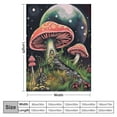 thumbnail image 4 of JRXY Mushroom Moon Throw Blanket Gift Flannel Ultra-Soft Comfy  Blankets Decor for Bedding Couch Sofa Chair Plush Lightweight Cozy Warm Girls Kids Adults Birthday White, 4 of 6
