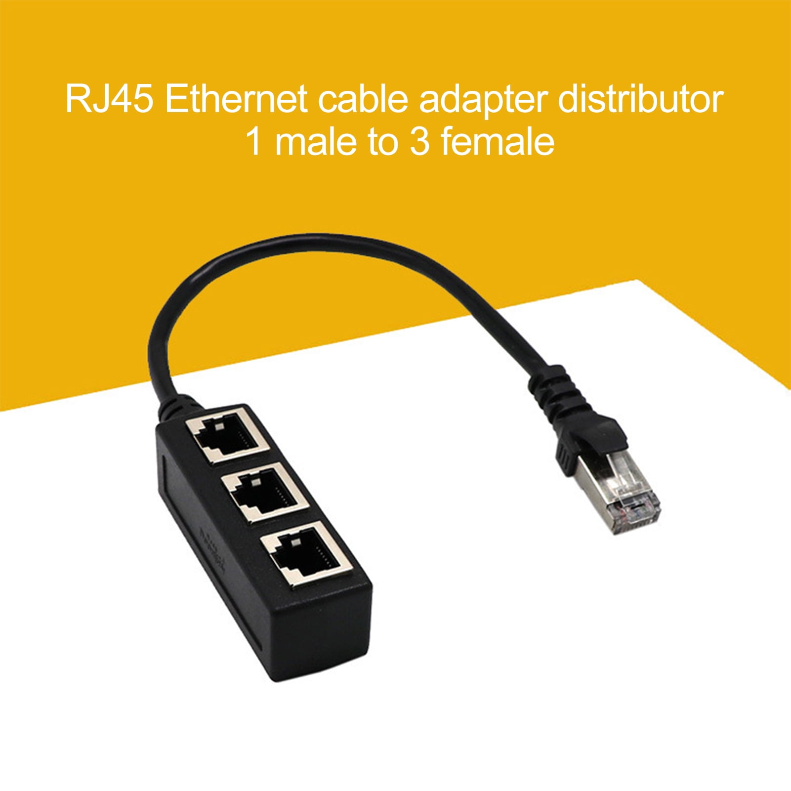 Cat5e Cat6 RJ45 1 Male to 2 Female LAN Ethernet Splitter Adapter Cable Suitable Super Cat5 Cat7 LAN Ethernet Network Extension Cable Adapter RJ45 Ethernet Splitter Cable