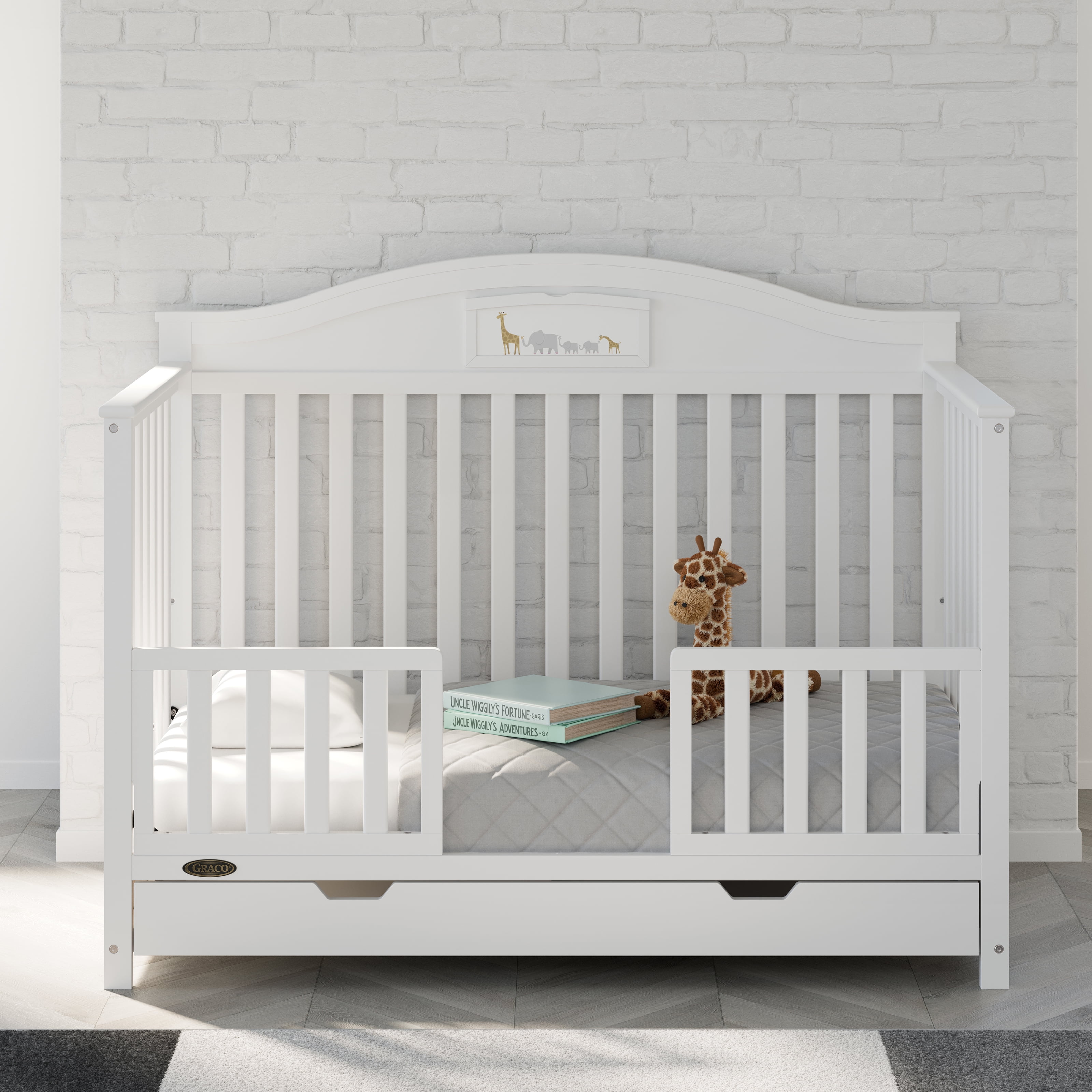 Graco Toddler Safety Guardrail Slats White Walmart