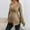 Khaki, variant on Women Maternity Long Sleeve Tops, Pullover Comfort Solid Color V-Neck Pregnancy Clothes Brown Size M