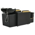 thumbnail image 4 of BarberPub Backwash Shampoo Station Chair with Ceramic Wash Bowl, Black Shampoo Chair and Bowl 8613, 4 of 8