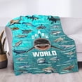 thumbnail image 4 of Yibo Shark Lovers Blanket Flannel Soft and Comfortable Anti-static Bed Sofa Blanket, 4 of 8