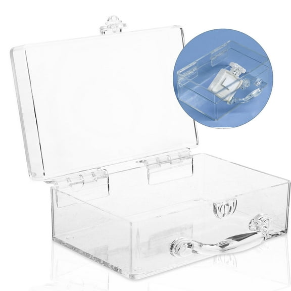 LEORX Storage Carrying Case Clear Organizer Transparent Ps Polystyrene 1Pack
