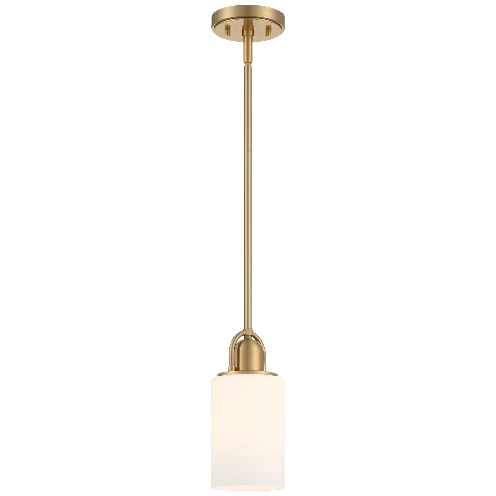 Possini Euro Design Copenhagan Warm Brass Mini Pendant Light 4 3/4" Wide Modern Opal White Glass Fixture for Dining Room Kitchen