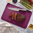 thumbnail image 2 of KitchenAid Classic Plastic Cutting Board with Trench, Non-Slip Edges, Dishwasher Safe, 12x18, Beetroot, 2 of 6