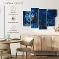 thumbnail image 5 of Elephant Stock Stained Blue Buddha Wall Art - Horizontal Multi Panel Canvas - Living Room Wall Decor - People Multi Panel - Blue And Orange Decor - 43" x 27", 5 of 8