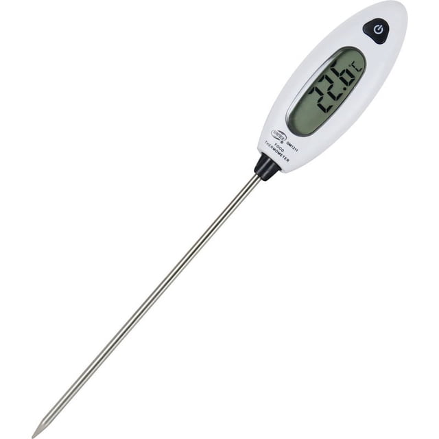 Termómetro de cocina Sonda de temperatura larga Termómetro digital de cocina Lectura instantánea Termómetro de pantalla grande LCD de 5 segundos para carne, barbacoa, pastelería, agua de bañ