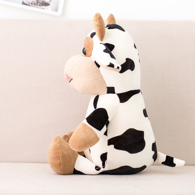 Lindo juguete de vaca de peluche, ganado de dibujos animados, animales de peluche, muñeco suave de ganado, juguetes para niños, regalo de cumpleaños